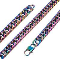 Men Multicolor Stainless Steel Chain Necklace