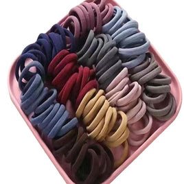 20pcs/set Seamless Morandi Color Elastic Hair Ties For Women