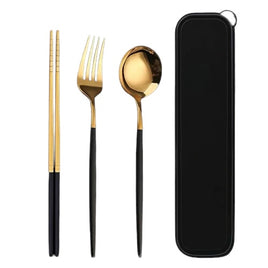 2 Set Cutlery 3 pcs Stainless Steel Spoon-Fork-Chopstick