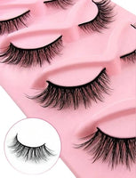 5 Pairs Cat Eye Faux Mink Manga False Eyelashes