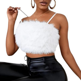 Fuzzy Front Crop Cami Top