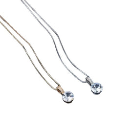 925 Sterling Silver Plated Drop Necklace