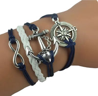 Women Multi-Layer Anchor & compass Bracelet