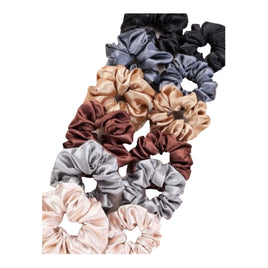 12pcs Shiny Satin Hair Scrunchies Black Friday