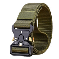 Men's Green Cobra Style Nylon Belt With Quick-release Buckle