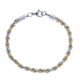 5mm Stainless Steel Twist Chain Bracelet