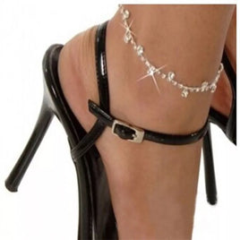 1PC Silver Crystal Anklet Foot Chain Bracelet