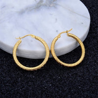 Stainless Steel Hoop Circle Curved Earrings