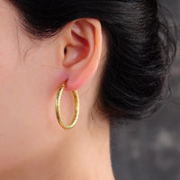 Stainless Steel Hoop Circle Curved Earrings