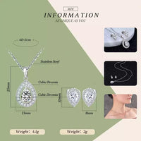 Stainless Steel Necklace & Earrings Set