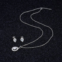 Stainless Steel Necklace & Earrings Set