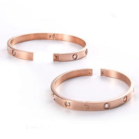 Women Trendy Crystal Rose Gold Bracelet