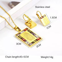 Women Stainless Steel Religion Jewelry Set