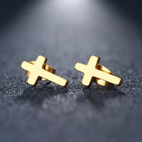 Stainless Steel Stud Cross Earring For Women