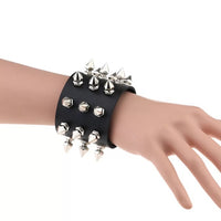 Punk Gothic Rock Leather Cuff Bracelet