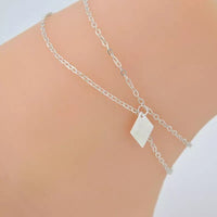 Women Multi Layer Silver Leg Chain Anklet