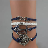 Women Multi-Layer Anchor & compass Bracelet