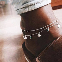 2PCs/Set Shell Bead Boho Leg Chain Anklet