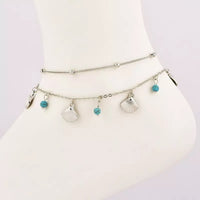 2PCs/Set Shell Bead Boho Leg Chain Anklet