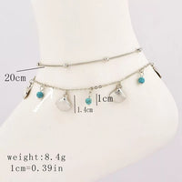 2PCs/Set Shell Bead Boho Leg Chain Anklet