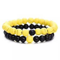 2 Pcs Bohemia Natural Stone Beads Bracelet Set