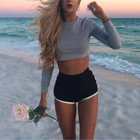 Women Summer Beach Party Black Short