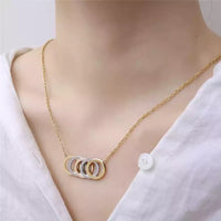 Women Stainless Steel Necklace-Earring Set