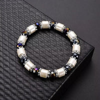 Women Fashion Hematite Stretch Beaded Bracelet