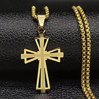 Stainless Steel Cross Pendant Necklace