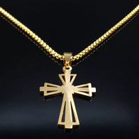 Stainless Steel Cross Pendant Necklace