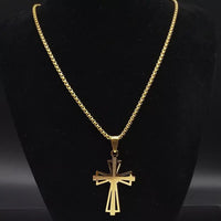 Stainless Steel Cross Pendant Necklace