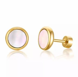 Women Stainless Steel Stud Gold Earring