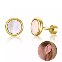 Women Stainless Steel Stud Gold Earring