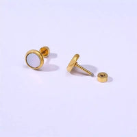 Women Stainless Steel Stud Gold Earring