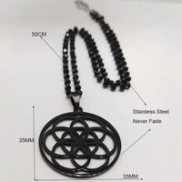 Yoga Flower of Life Stainless Steel Necklace