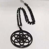 Yoga Flower of Life Stainless Steel Necklace