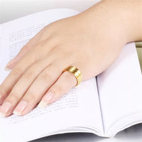 Unisex Stainless Steel Gold Color Ring