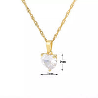 Women Stainless Steel Heart Pendant Necklace