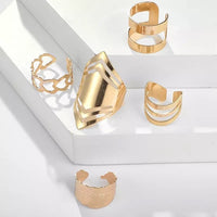 5Pcs Set Bohemia Geometric Rings