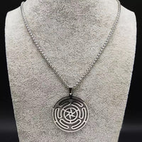 Unisex Stainless Steel Magic Logo Necklace