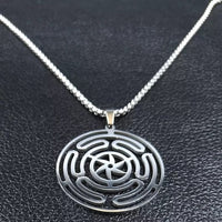 Unisex Stainless Steel Magic Logo Necklace