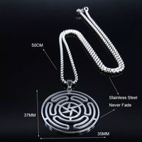 Unisex Stainless Steel Magic Logo Necklace