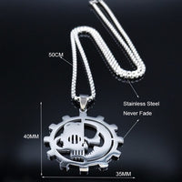 Stainless Steel Adeptus Pendant Necklace