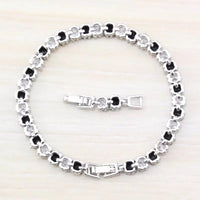 Women Black & White Cubic Zirconia Bracelet