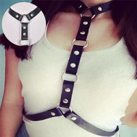 Women Black Leather Waist Strap Belt