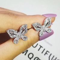 Luxury Butterfly 925 Sterling Silver Jewelry Set