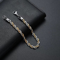 5mm Stainless Steel Twist Chain Bracelet