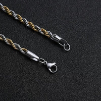 5mm Stainless Steel Twist Chain Bracelet