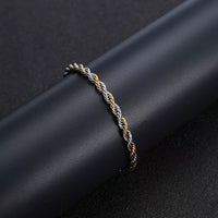 5mm Stainless Steel Twist Chain Bracelet