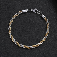 5mm Stainless Steel Twist Chain Bracelet